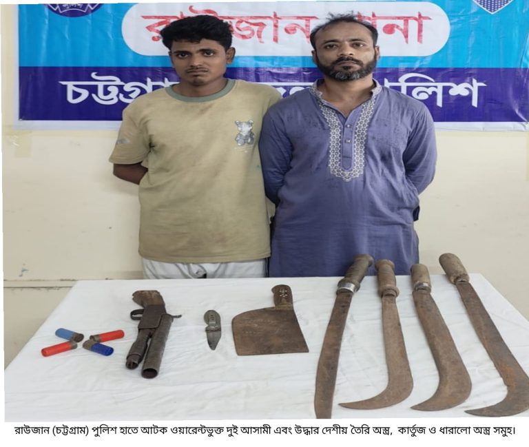 রাউজানে তালিকাভুক্ত দুই সন্ত্রাসী গ্রেফতার 