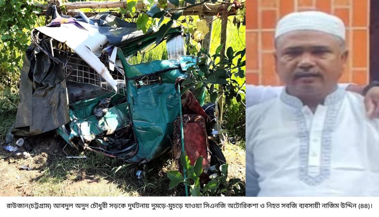 রাউজানে কাভার্ড ভ্যান-অটোরিকশার মুখোমুখি সংঘর্ষে নিহত ১, আহত ৩